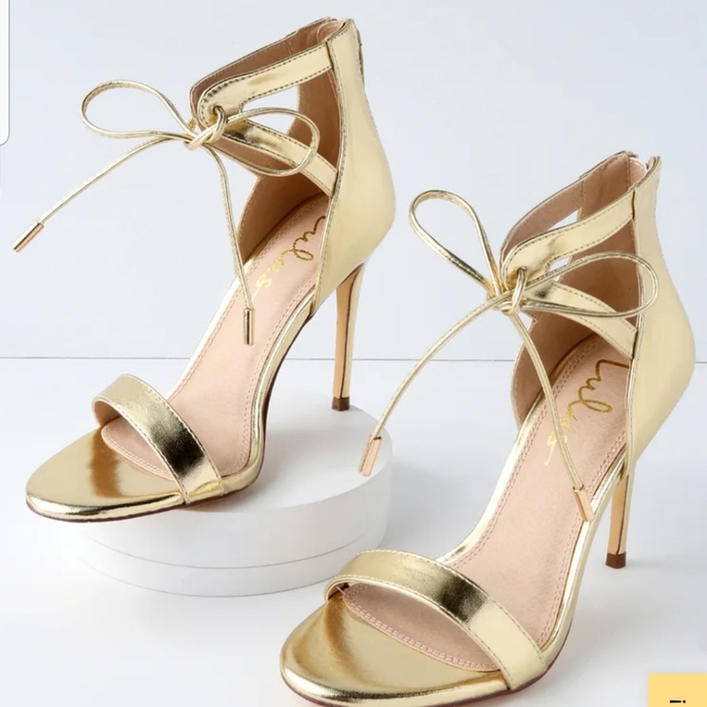 NWT Gold Stilleto Sandals